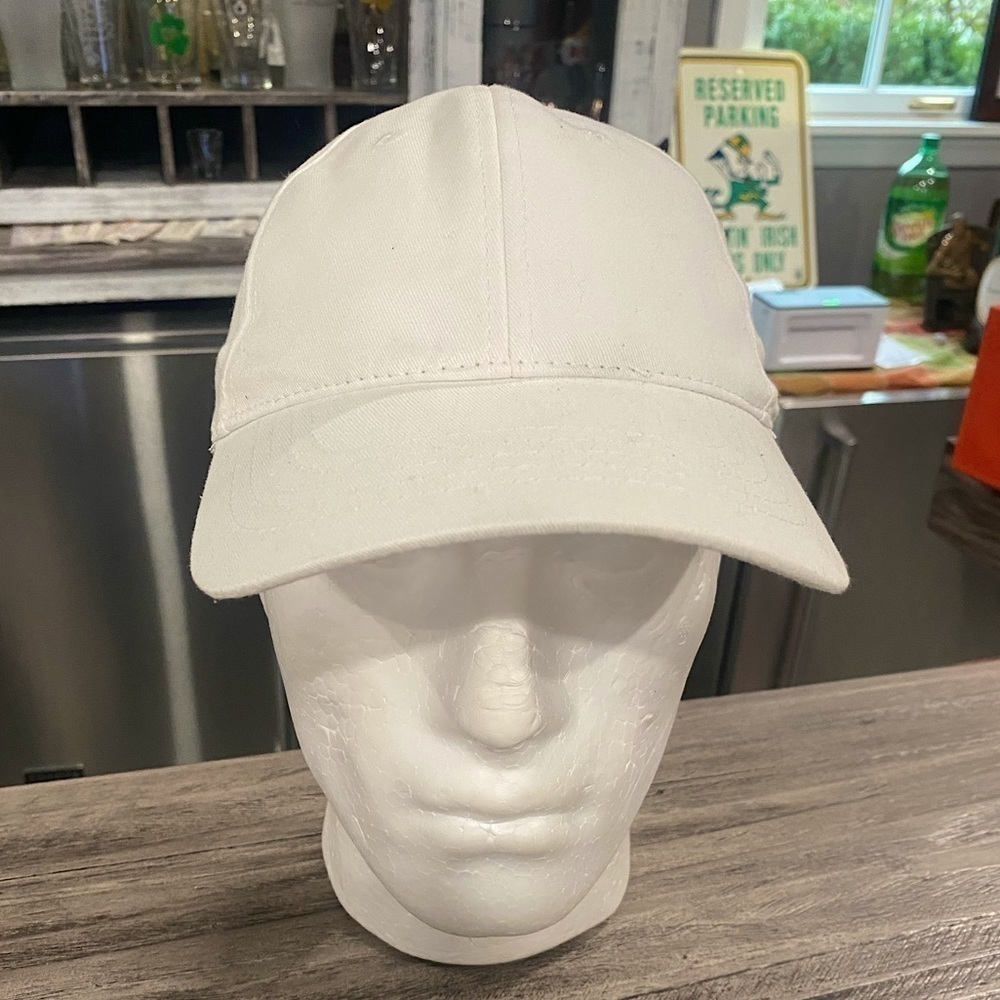 All White Brandless Outfit Fitting Hat